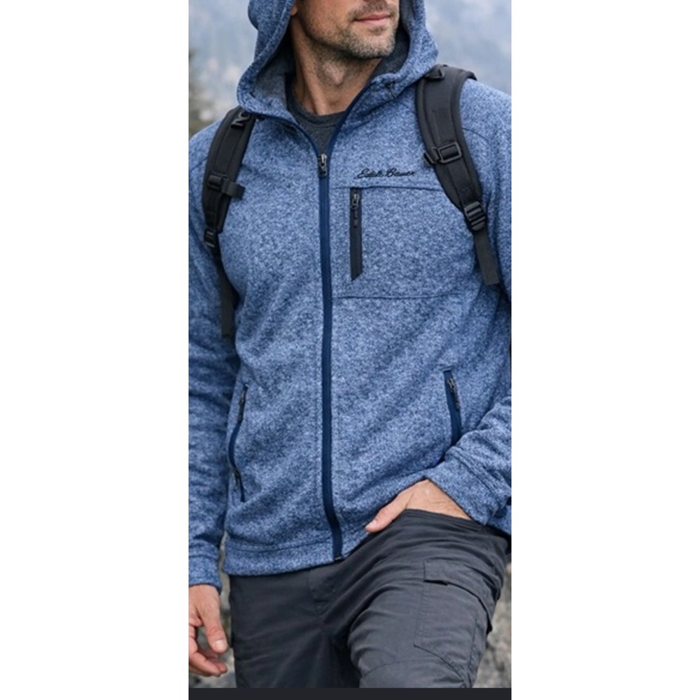 Eddie Bauer Jacket Men's Med First Ascent Hiking Hooded Full Zip Stretch (K)